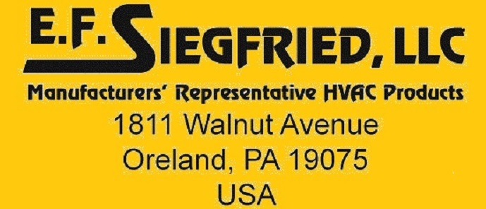 E F Siegfried Llc Hvac Manufacturers Rep Servicing Southeastern Pennsylvania Pa Southern New Jersey Nj Maryland Md Delaware De
